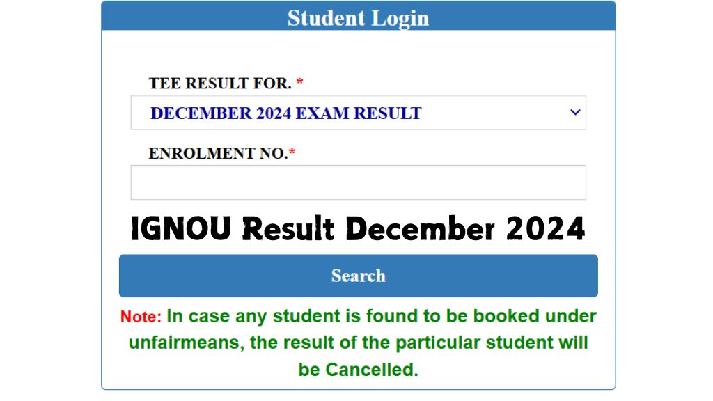 IGNOU Result December 2024