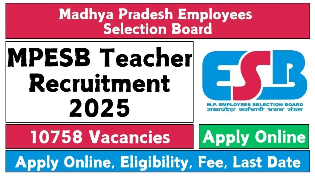 MPESB Teacher Recruitment 2025