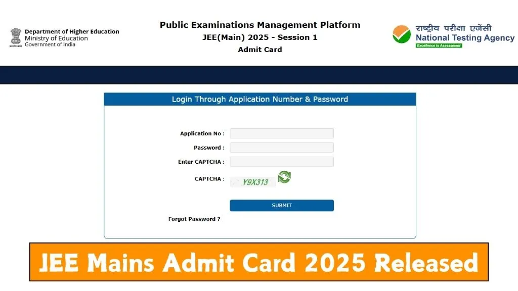 JEE Mains Admit Card 2025