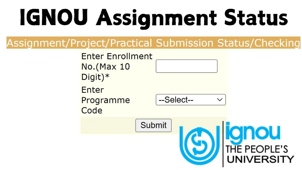 IGNOU Assignment Status 2025